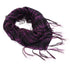 purple keffiyeh scarf with traditional Palestinian checkered pattern